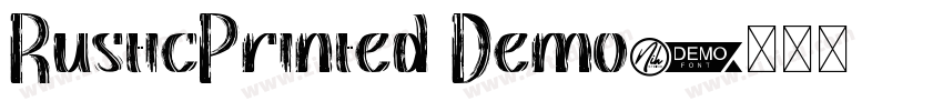 RusticPrinted Demo字体转换